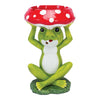 Fujima Mushroom Frog Jumbo Ashtray: Cartoon Frog Holding Red Polka Dot Mushroom Cap