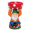 Fujima mushroom gnome ashtray - Garden gnome with polka dot bowl, 19’ tall