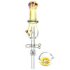 Vapor Straw Kit With Fumed Glass Dab Rig, Yellow Accents, And Separate Glass Dab Dish