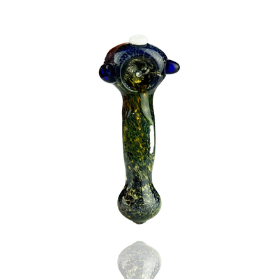 Artisanal Frit-Pressed Glass Hand Pipe