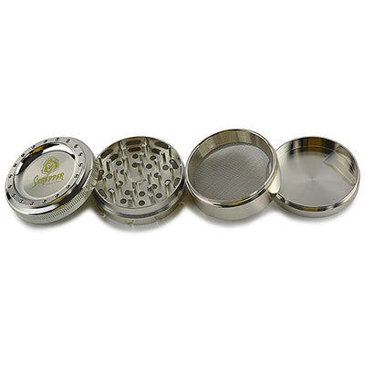 Precision Dry Herb Grinder with Decorative Rims