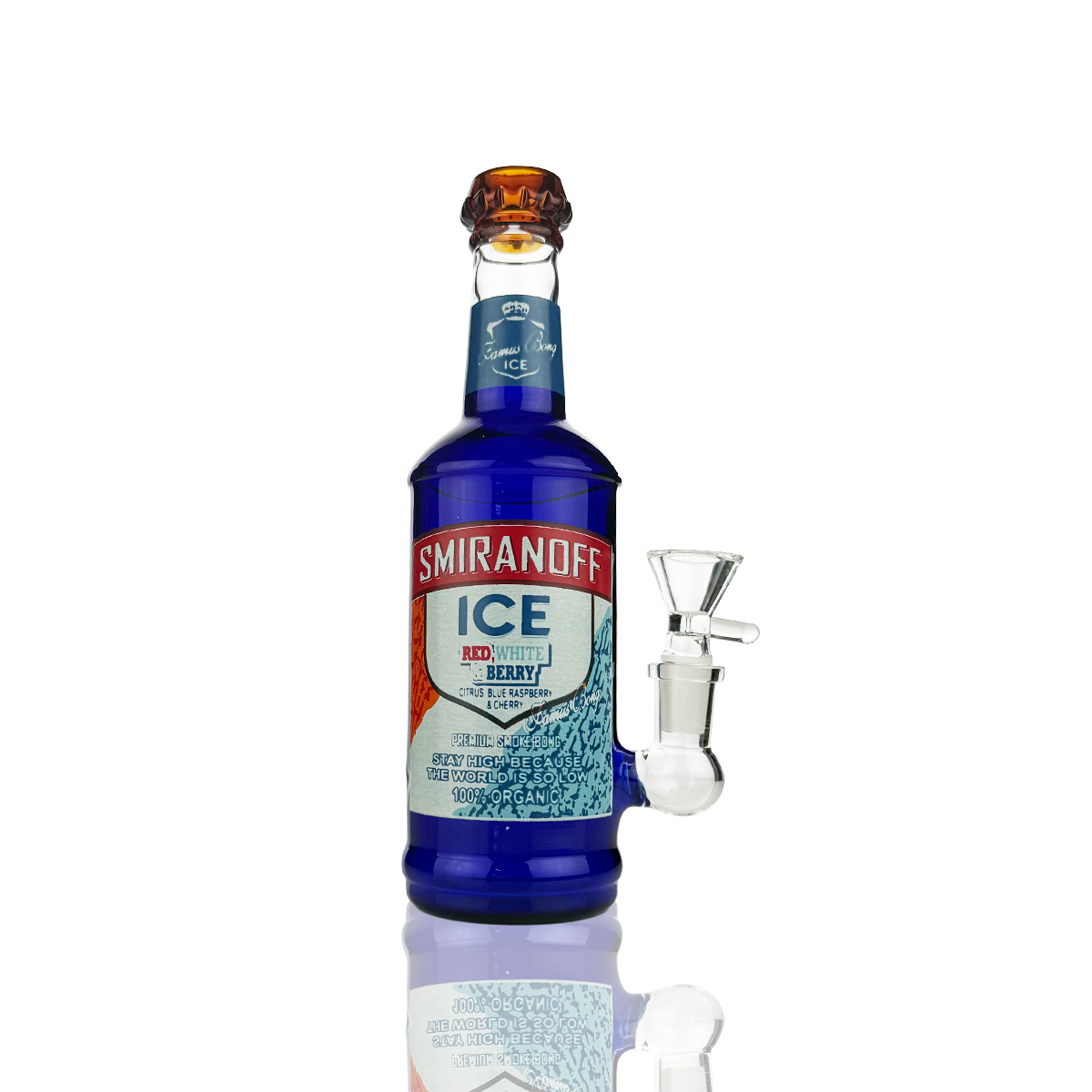 Smiran 8-inch Liquor Bottle Water Pipe with 14mm Bowl