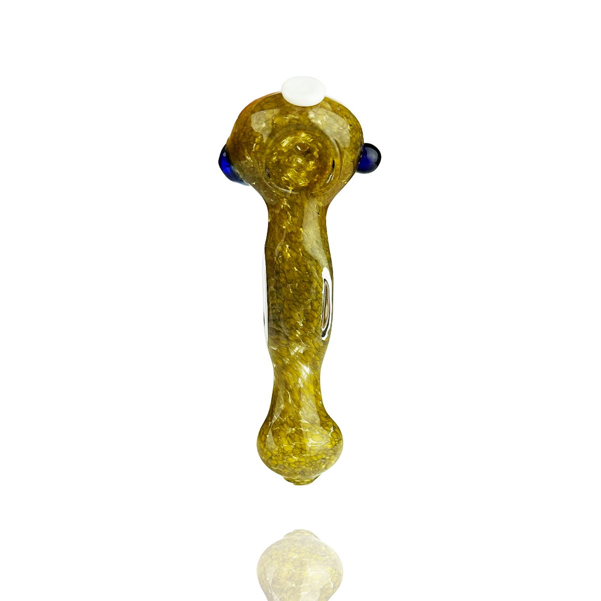 Artisanal Frit-Pressed Glass Hand Pipe