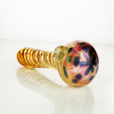 Artisan Gold Fume Spiral Hand Pipe 4.5 Inch