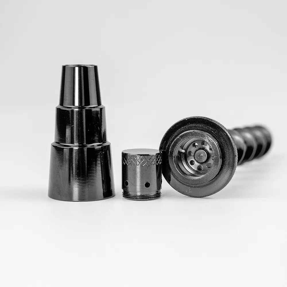Black metallic vape components with water pipe adapter for Glass Blunt Hand Pipe