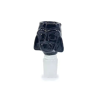 Black glass Darth Vader head 18mm male glass bowl smoking accessory