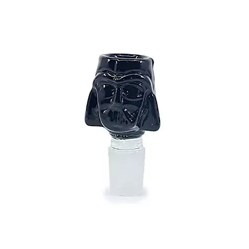 Black glass Darth Vader head 18mm male glass bowl smoking accessory