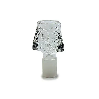 Clear glass Darth Vader head 18mm male bowl smoking accessory