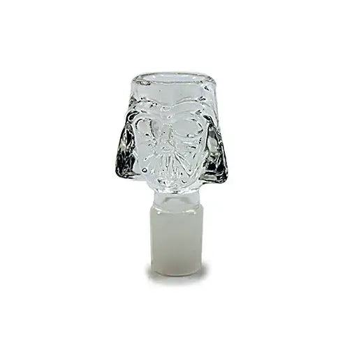 Clear glass Darth Vader head 18mm male bowl smoking accessory
