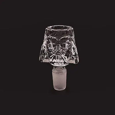 Clear glass Darth Vader head 18mm male bowl smoking accessory
