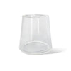 Clear glass tumbler with tapered shape for Waxmaid Fountain Water Pipe replacement