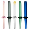 Borosilicate glass vapor straw downstems in pink, gray, clear, green, blue colors