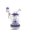 Intricate Mk100 UFO Dab Rig with purple accents and worked spinner cap in premium dab kit