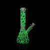 Glow in the Dark Mushroom Beaker Water Pipe 10 Inch Glass Bong