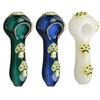 Glow In The Dark Mushroom Spoon Pipe: Green, Blue, White Borosilicate Glass Pipe Designs