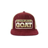 Goat Embroidered Snapback Hat Corduroy and Mesh Back on Sale