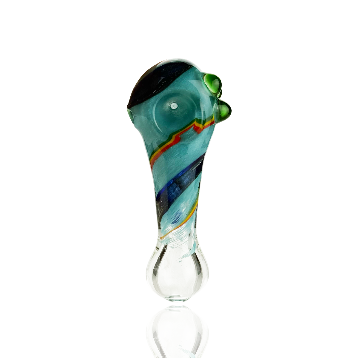 Slime Frit Dichro Glass Spoon Pipe 4.5 Inch
