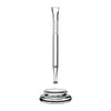 Quartz Vapor Straw in Heavy Glass Dab Dish with Long Stem and Round Base