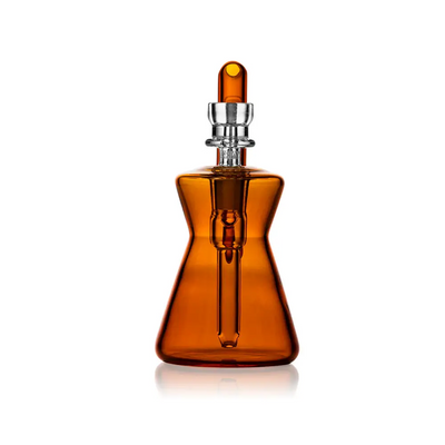Amber glass perfume bottle for Hourglass Pocket Bubbler compact water pipe experience