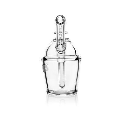 Clear glass bubbler designed for smooth smoking with Grav® Slush Cup Pocket Bubbler