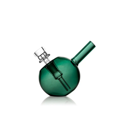 Green glass spherical bong from Grav Spherical Pocket Bubbler Compact and Powerful