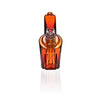 Amber-colored Grav Wedge Bubbler with ergonomic design and decorative stopper