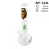 Greenline Glass Water Pipe with Dome Percolator and Monkey Face Decal design