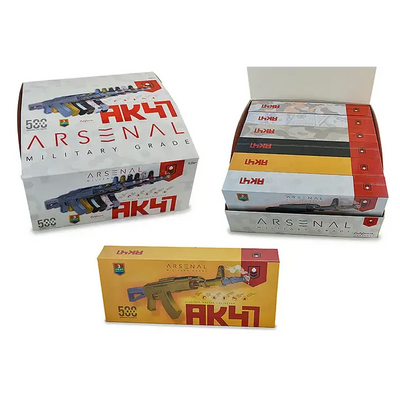Gun shape electric nectar collector kit with blue black AK-47 toy rifle in arsenal box