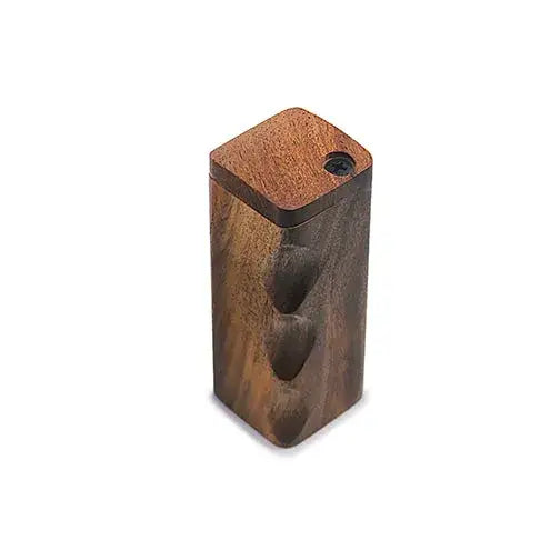 Handmade wooden grip dugout box, sleek dark brown finish