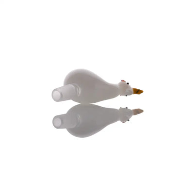 Heady style translucent white glass seagull male joint hand pipe