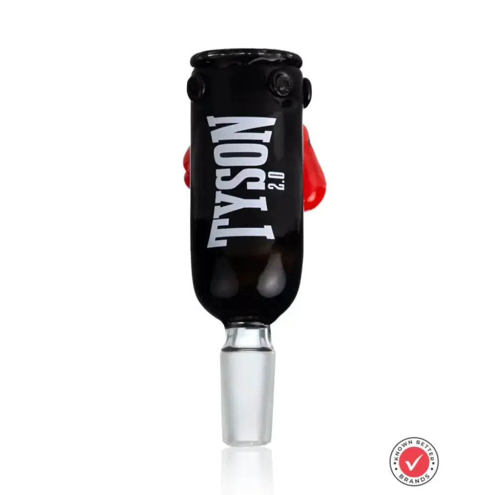 Heavy bag glass bowl pipe with Tyson 2.0 boxing gloves design