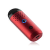 Red Herby Dry Herb Vaporizer With Blue Button And Carry Pouch