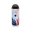 Portable Herby Dry Herb Vaporizer With American Flag Design And Blue Power Button