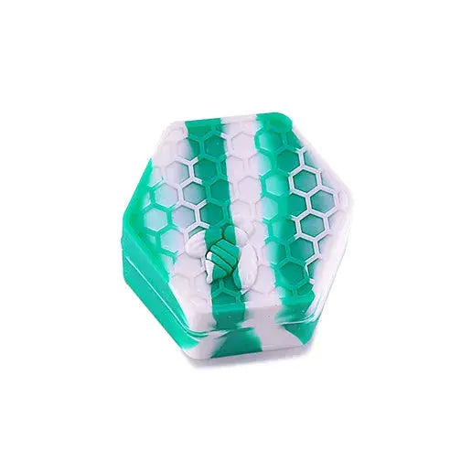 Hexabee premium silicone container smoking accessory with bee clasp