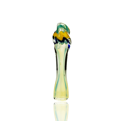 Artisan Twisted Silver Fume Glass Chillum
