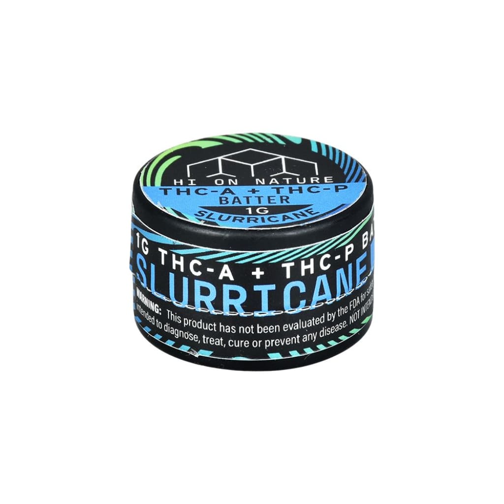 Container of Slurricane Thca + Thcp Dab Batter 1g – a potent 80% THC-A and THC-P product