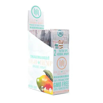 High Hemp organic blunt wraps box with navihango mango hemp wraps