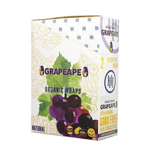 High Hemp organic blunt wraps Grapeape in white purple box