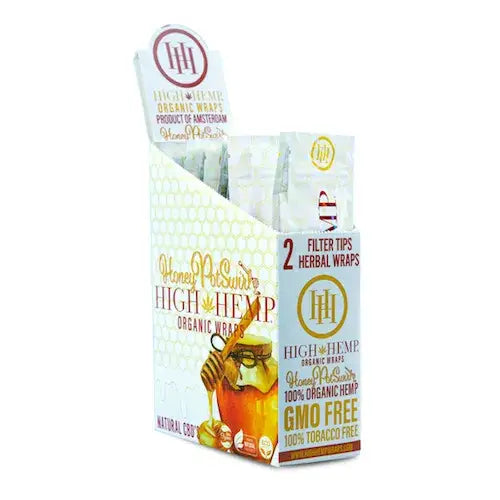 High Hemp Organic Blunt Wraps Honey & Sours in gold box