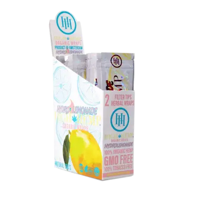 High Hemp organic blunt wraps: yellow lemonade herbal wrap in pouch