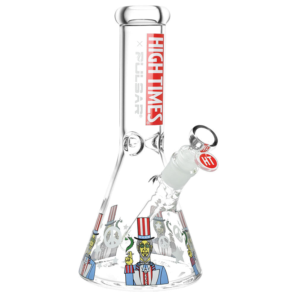 Pulsar Beaker Water Pipe with Uncle Sam Design and 19mm Downstem Diffuser