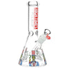 Pulsar Beaker Water Pipe with Uncle Sam Design and 19mm Downstem Diffuser