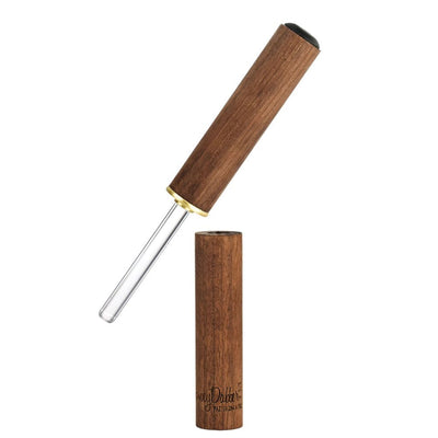 Handcrafted Black Walnut Dab Straw With Heat-resistant Body And Magnetic Closure