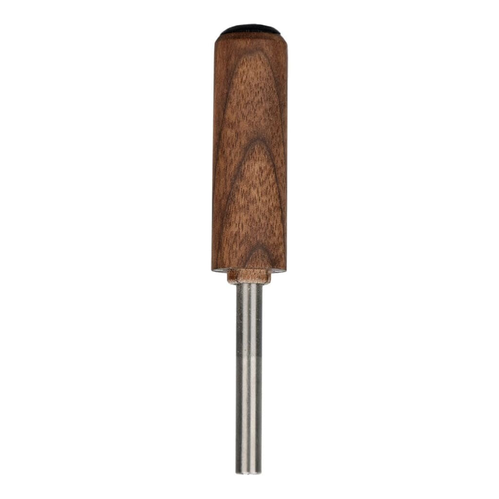 Honeydabber™ II Compact Black Walnut Vapor Straw with wooden handle and metal shaft