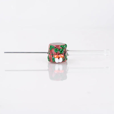 Hootie’s Forest poker wand by Empire Glassworks with glass bead forest scene