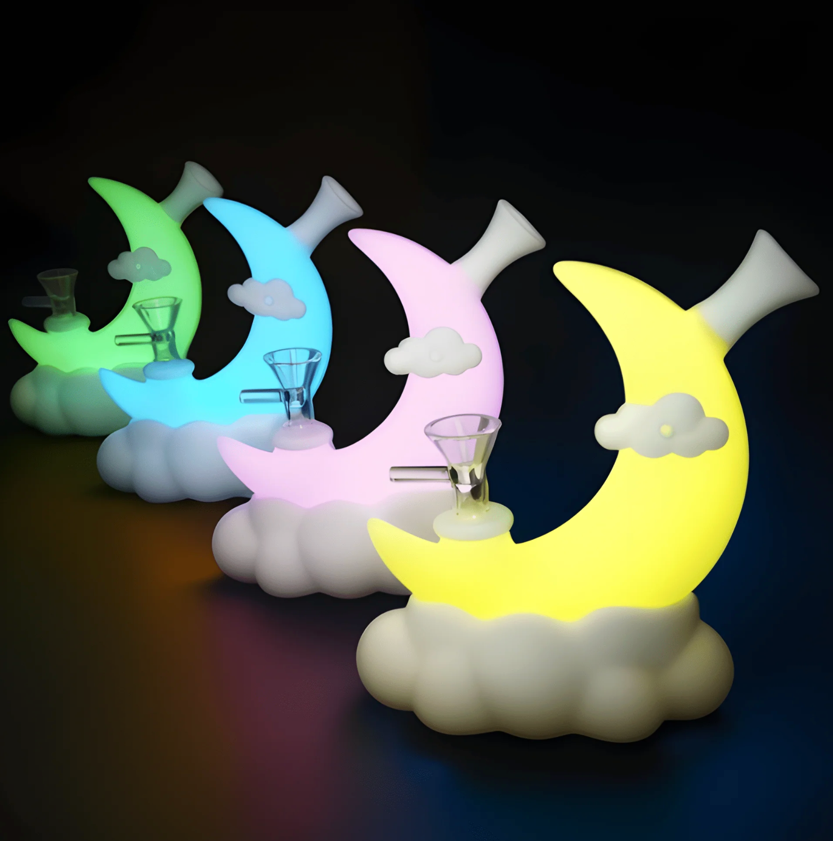 Celestial Glow 6" Silicone Water Pipe with 14mm Bowl