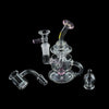 Hybird Mini Rig Water Pipe Kit With Dry Herb Bowl And Banger - Sleek Multi-chamber Design