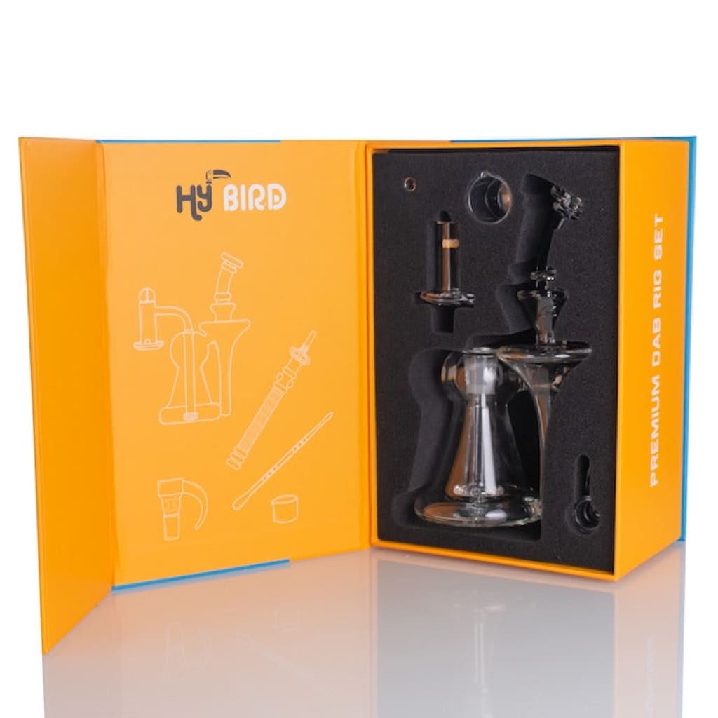 Premium Hybrid Recycler Rig Kit with Banger and Nectar Straw in elegant packaging