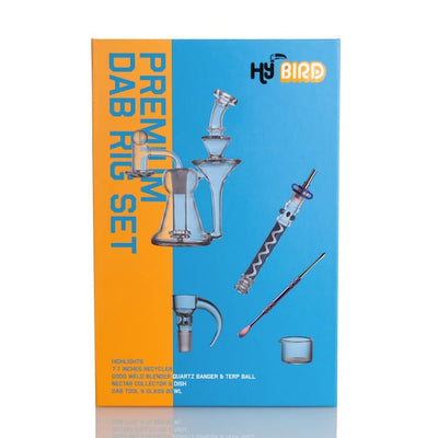 Premium Hybrid Recycler Rig Kit with Banger and Nectar Straw for optimal dabbing experience
