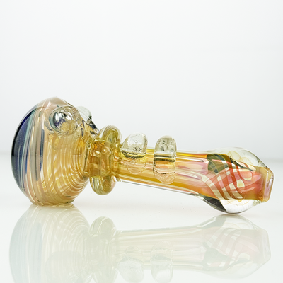 Gilded Fumed Glass Spoon Pipe